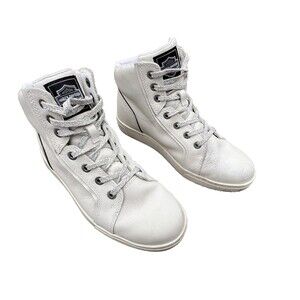 Harley Davidson Shoes Bateman Riding Boots  Size 11M Womens White D84635 US 8.5M